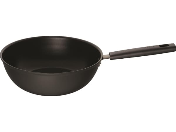 Fiskars Hard Face - Wok - 28 cm - 4.5 L - nonstick-beläggning - rund - matt svart