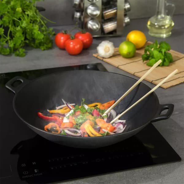 STØBEJRN WOK 31cm KINGHOFF KH-1109 INDUKTION