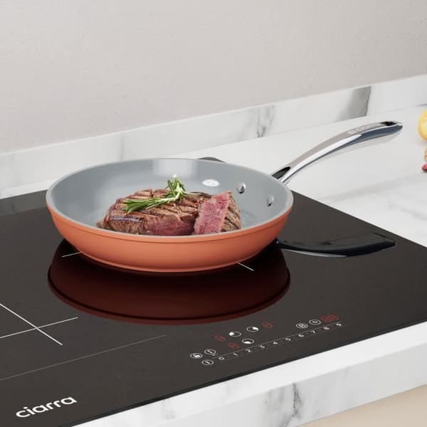 Ciarra Beyond Stekpanna 26cm Wok-kastrull Induktion Alla värmare Non-Stick-beläggning Orange