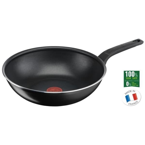 TEFAL WOK EASY COOK &amp; CLEAN B55519 - 28 CM - NON-STICK BEläggning