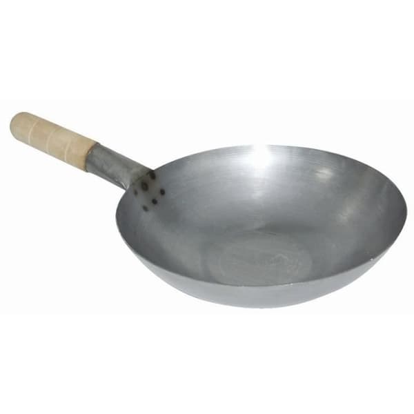 Wok - VOGUE - 36 cm - Mild Steel - Kompatibel med alla värmekällor - Platt botten