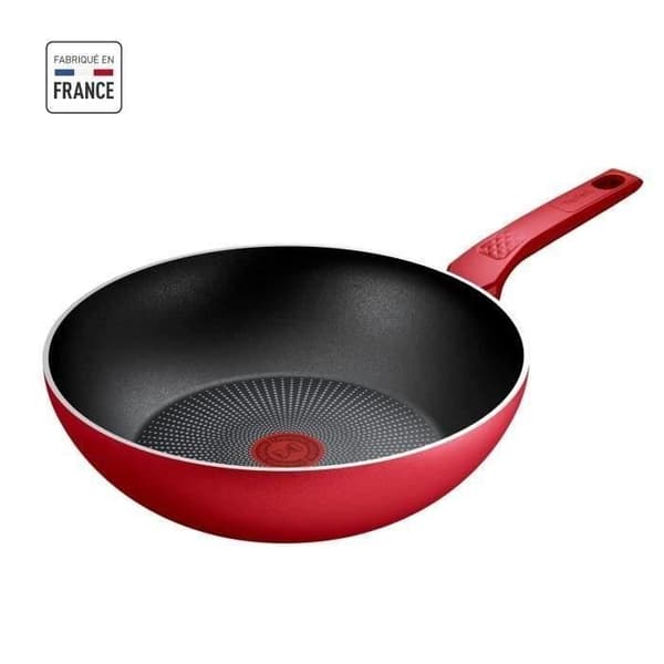 TEFAL - Wokpanna - 28 cm - kapacitet 3,7 L - röd - Daily Expert