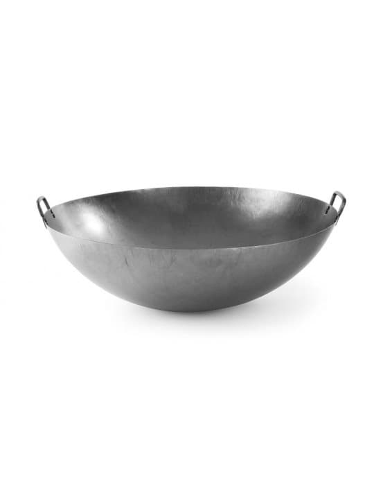 Valssatusta teräksestä valmistettu WOK-paistinpannu. 700mm - Hendi 626504