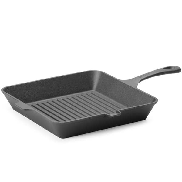 Gjutjärnsstekpanna för grillning av kött och grönsaker, 265 x 265 mm