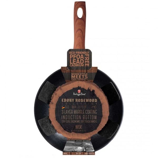 GRANIT WOK 28cm BERLINGER HAUS BH-1719 EBONY ROSENTRÆ