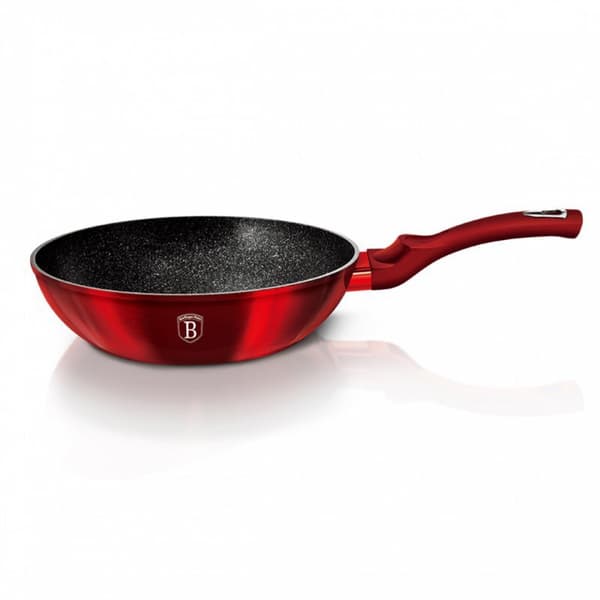 GRANIT WOK 30cm BERLINGER HAUS LINE BH-6166 BURGUNDY