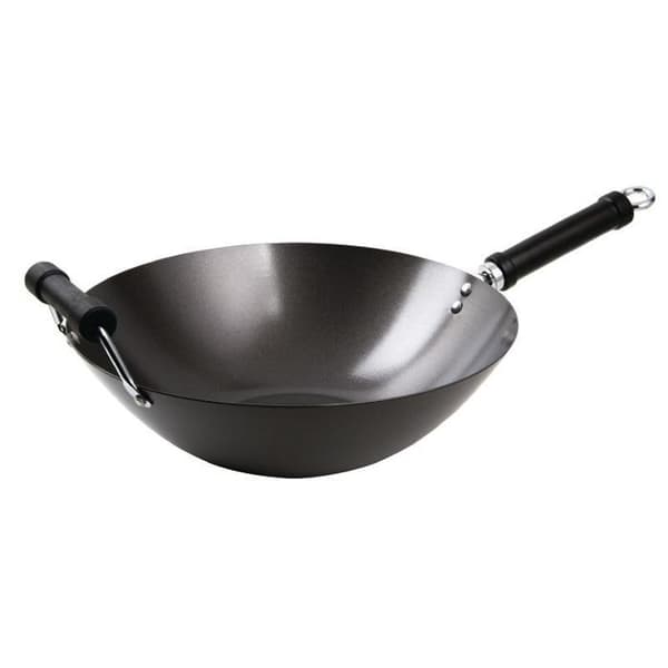 Non-Stick Flat Base Wok 35 cm - Kitchen Craft