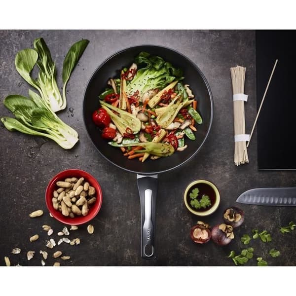 TEFAL Emotion Wok 28 cm, Induktion, Non-stick beläggning, Robust handtag, 10 års garanti E3001904