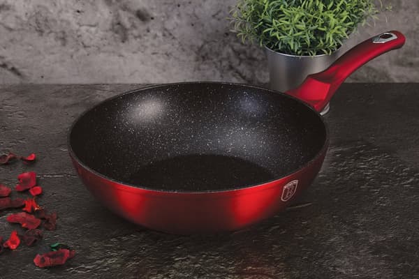 GRANIT WOK 28cm BERLINGER HAUS LINE BH-1267 BURGUNDY