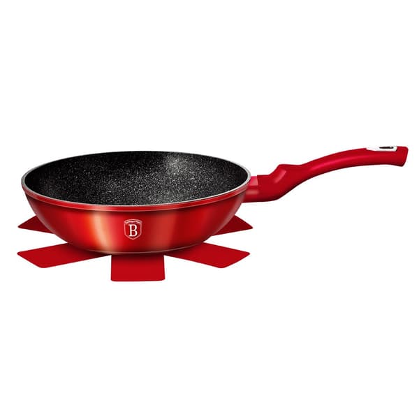 GRANIT WOK 28cm BERLINGER HAUS LINE BH-1267 BURGUNDY