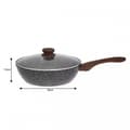 Pikkukuva 4 / 4: GRANIITTINEN WOK 28cm GRANIITTIPUU KINGHOFF KH-1584