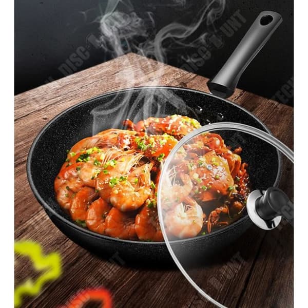 TD® non-stick wok i rostfritt stål för gas, elektrisk, universell induktionsspis