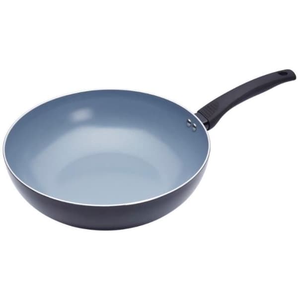 MasterClass wokpanna 29,5 cm aluminium/RVS grå/svart