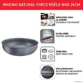 Miniatyrbild 2 av 6: TEFAL INGENIO Natural Force Wok 26 cm, Induktion, Non-stick, Staplingsbar, Tål diskmaskin, Tillverkad i Frankrike L3967702
