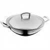 WOK ROSTFRITT STÅL CROMARGAN 36 CM MED GLASLOCK - WMF