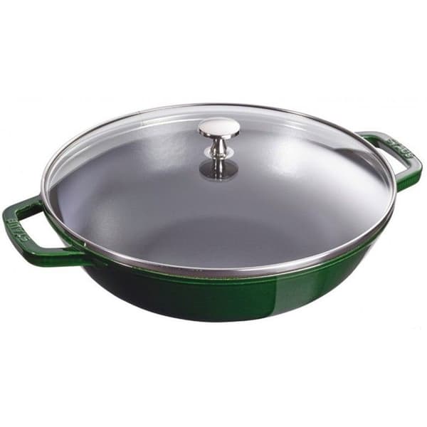 STAUB Wok med Glaslock 30 cm Basilika