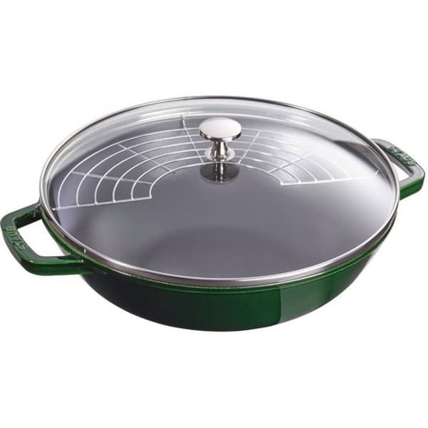 STAUB Wok med Glaslock 30 cm Basilika
