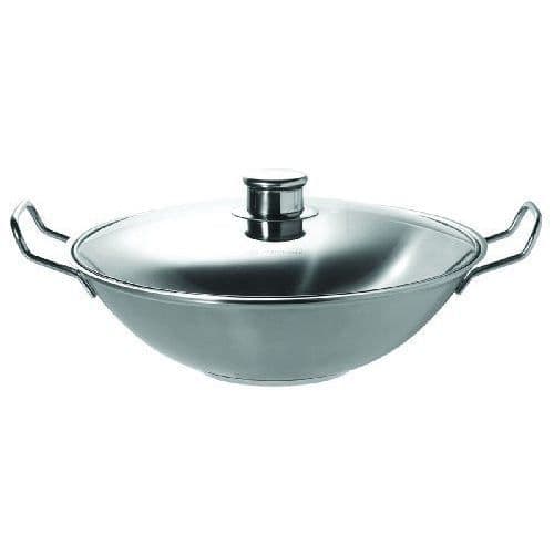 Wok - Schulte-Ufer - 6659-36 - 36 cm - Med lock - Kompatibel med alla värmekällor