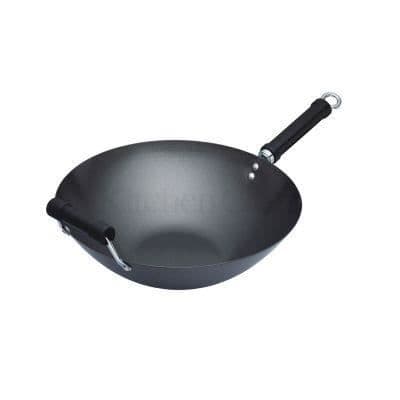 Wok Non-Stick - Kitchen Craft - 35 cm - Kolstål - Induktionskompatibel - Svart
