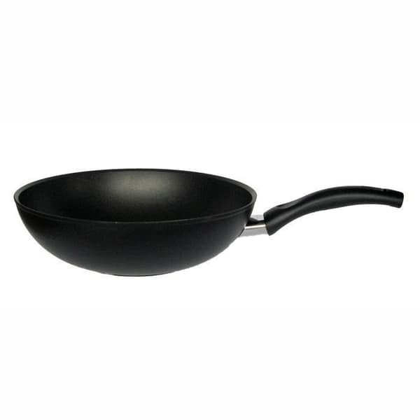 Ballarini Rialto med Thermopoint, Wok, Deep Pan, Chinese Wok, Sauté Pan, Gjutjärnslook Matt Svart, 28 cm, 939W40.28