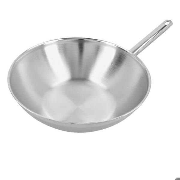 Wok - Demeyere - 52930 - 30 cm - Platt botten - Inox - 4,8 l