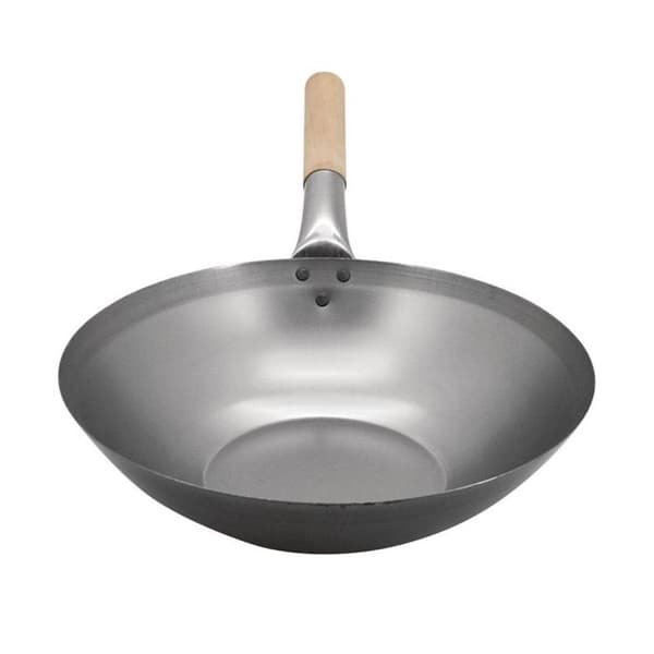 Wok - Mild Steel platt botten 33cm - Vogue