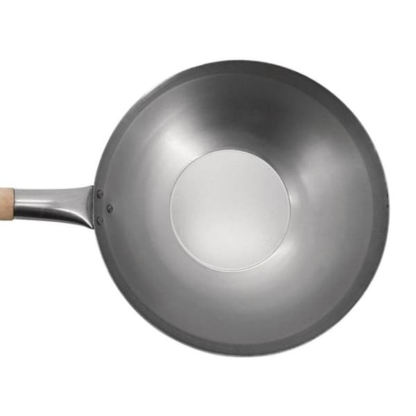 Wok - Mild Steel platt botten 33cm - Vogue