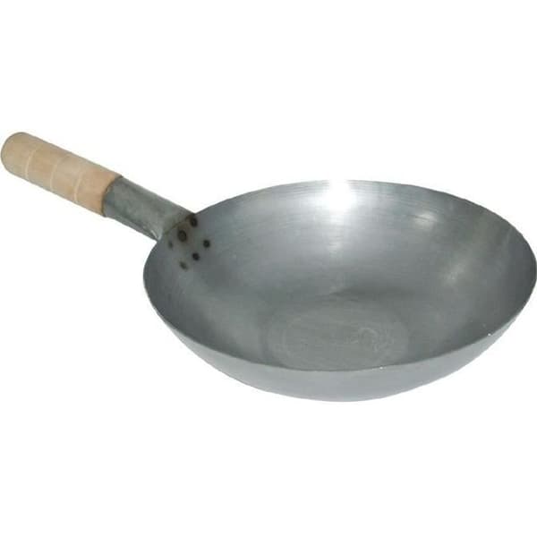 Wok - Mild Steel platt botten 33cm - Vogue