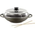 Miniatyrbild 1 av 4: Berndes 074982 Bonanza Wok med Glaslock och Tillbehör 32 cm, Aluminiumgjutning, Grå, 38 x 36 x 15 CM