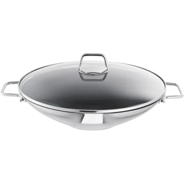 Wok - Schulte-Ufer - Wega - 34 cm - Rostfritt stål 1810 - Non-stick Siegutal Plus
