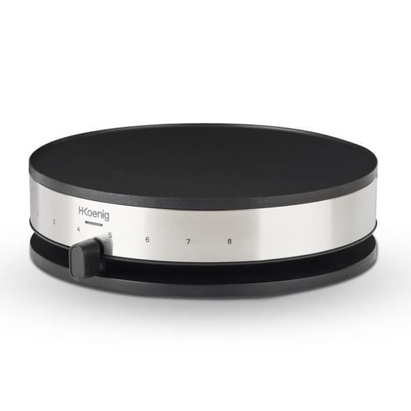 HKoeNIG KREP29 Crepiere 33cm - Lämpötila jopa 230°C - 1300W - Tarttumaton pinnoite - Lämmityksen merkkivalo - Ruostumattomasta teräksestä valmistettu