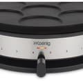 Miniatyrbild 4 av 6: HKoeNIG Crêpe Maker - KREP56 - Avtagbar vändbar tallrik - 33 cm kokyta - 1500W - Svart/Stål