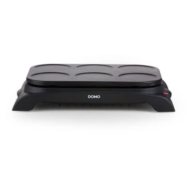 DOMO DO8710W Crepier + Wok - 6 hengelle - 1000W - Musta