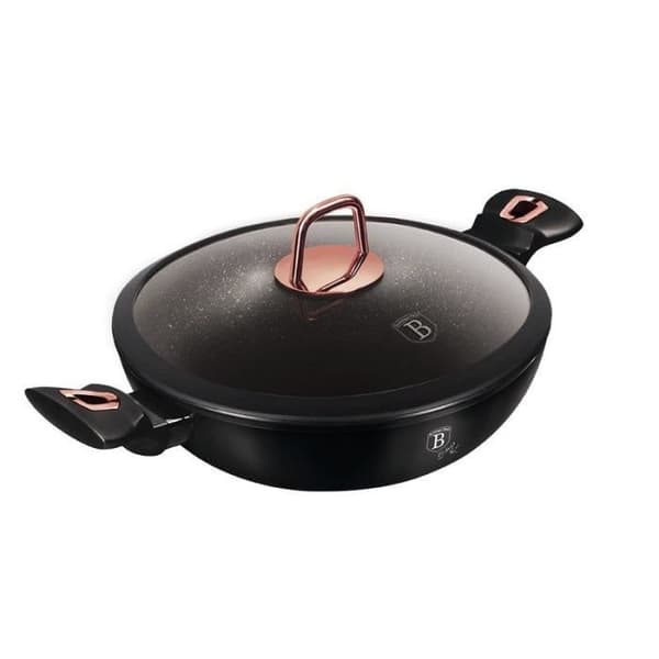 BERLINGERHAUS WOK-panna med lock 30 cm Black Rose Collection BH-7112