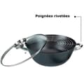 Pikkukuva 4 / 6: 5-osainen monitoimiwokki - GSW - 860956 - Valettua terästä - 32 cm - Sopii kaikille liesitasoille, myös induktiolle