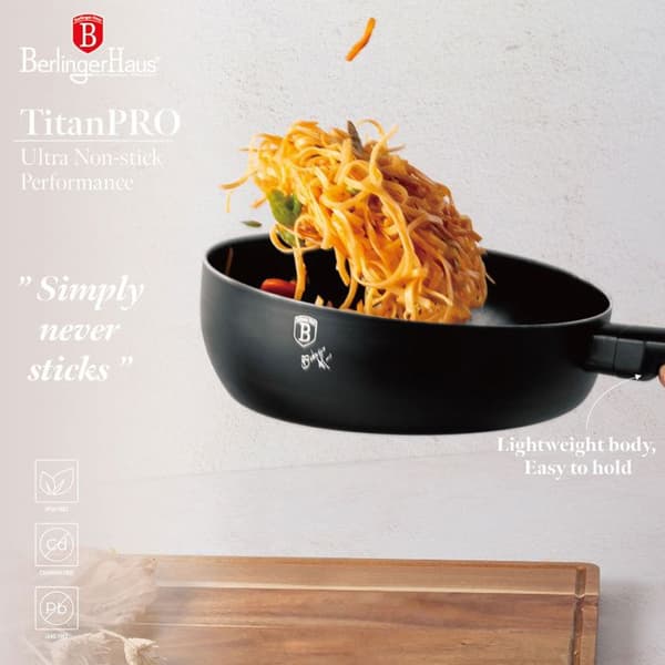 WOK PATELNIA FLIP TYTANOV 26 cm BERLINGER HAUS BH-8029 LEONARDO