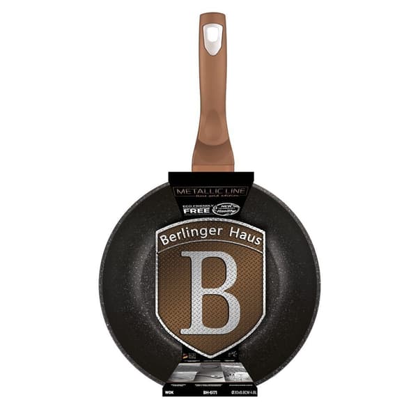 Granit Wok Stegepande 30cm Berlinger Haus Bh-6171 Rosaguld Lumarko!