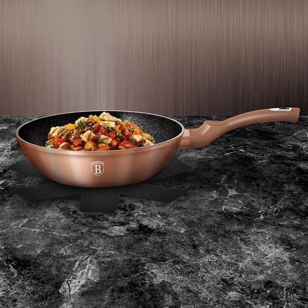 Granit Wok Stegepande 30cm Berlinger Haus Bh-6171 Rosaguld Lumarko!
