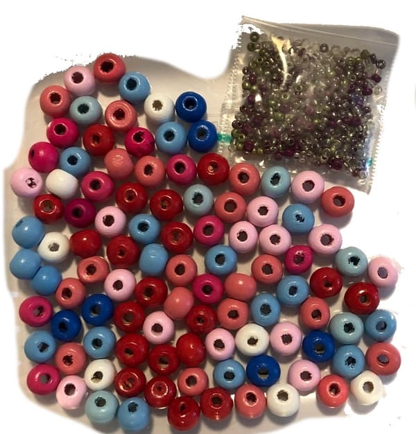 8 mm träpärlor allmix 100 stycken