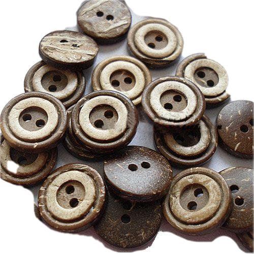 12 mm kokosnöt mörk träknappar 75 st