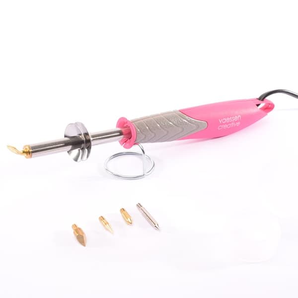 Brännpenna Deluxe - Rosa - Inkl. 5 spetsar - 30 W