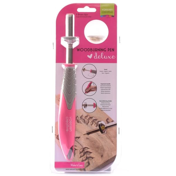 Brännpenna Deluxe - Rosa - Inkl. 5 spetsar - 30 W