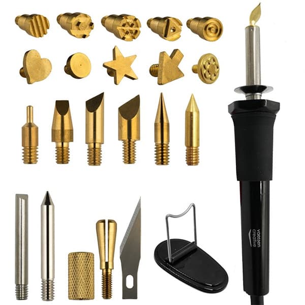 Brännpenna - Svart - Inkl. 20 spetsar - 30 W