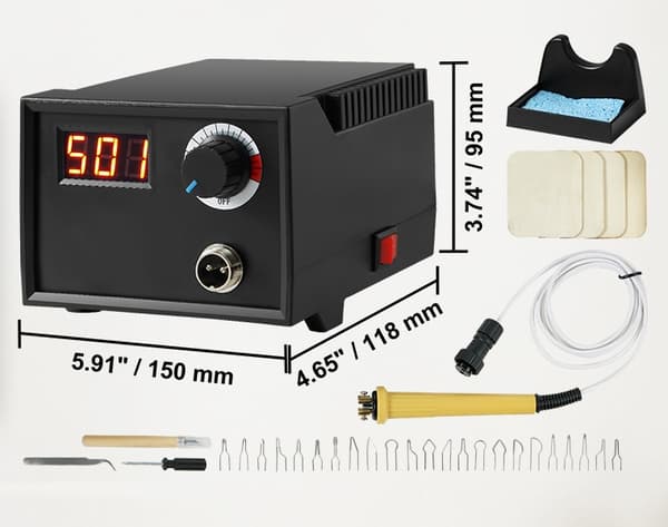 200-700°C vedeldningsverktygssats med pennställ, exakt temperaturkontroll, perfekt present