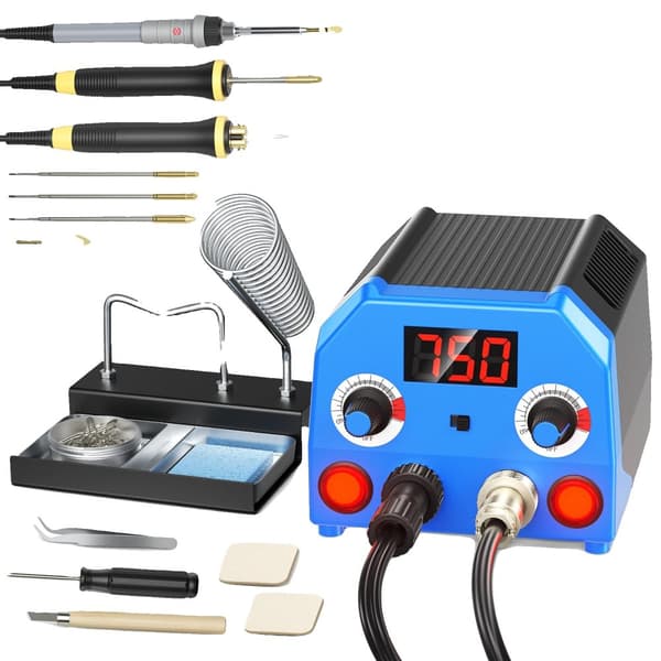 Wood Burning Værktøjssæt, Justerbar Temperaturinterval 676℉-1274℉, Omfattende Tilbehør,220V EU stik