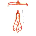 Miniatyrbillede 1 af 2: Log Skidding Tongs, Heavy Duty Steel, Læsningsevne,28in 4 Kløft Rotations
