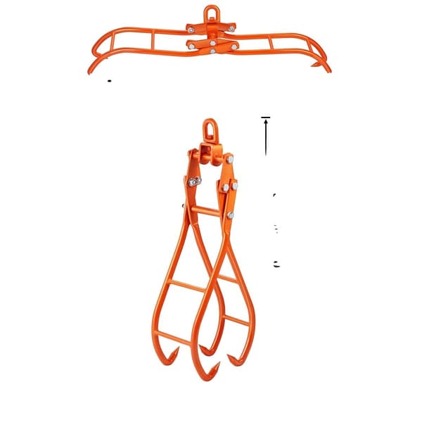 Log Skidding Tongs, Heavy Duty Steel, Læsningsevne,28in 4 Kløft Rotations