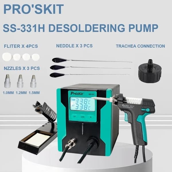 Desolderingpumpe, Justerbar Temperaturinterval, Effektivt Vakuumsystem,331H