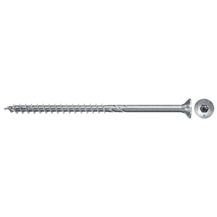 FISCHER - PowerFast II CTP-skruvar 4,0x35 med försänkt huvud, TX-urtag, vit zinkpläterad, delgänga - Kartong med 1000 st.