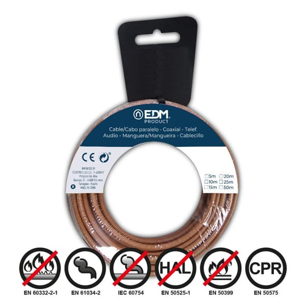 Kabel EDM 28417 Brun 1,5 mm 20 m